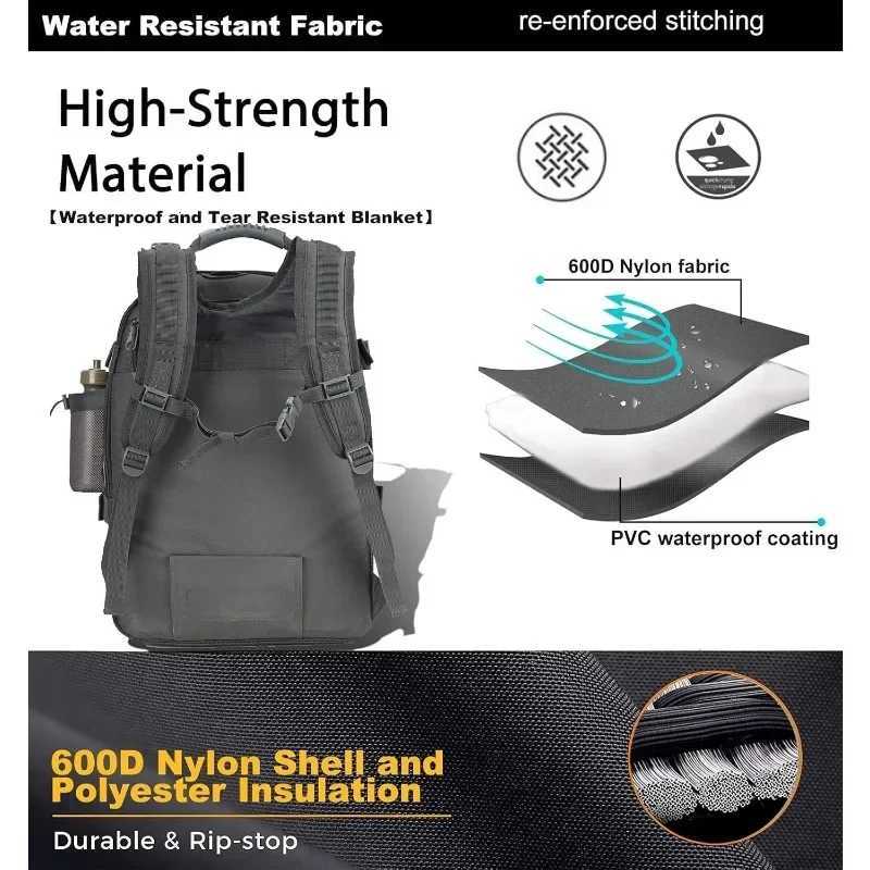 Tactical Backpack Military Hiking Miramrax Daypack - Molle Backpack for Men 3 Day Assault Pack Bug Out Bag for Camping Grey M260626 - view 6