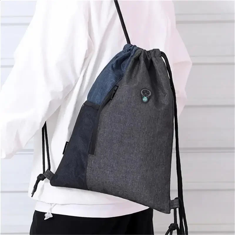 Folding Backpack Hiking Bag Lightweight Drawstring Fashionable Bundling Rope Sports 260625 - view 7