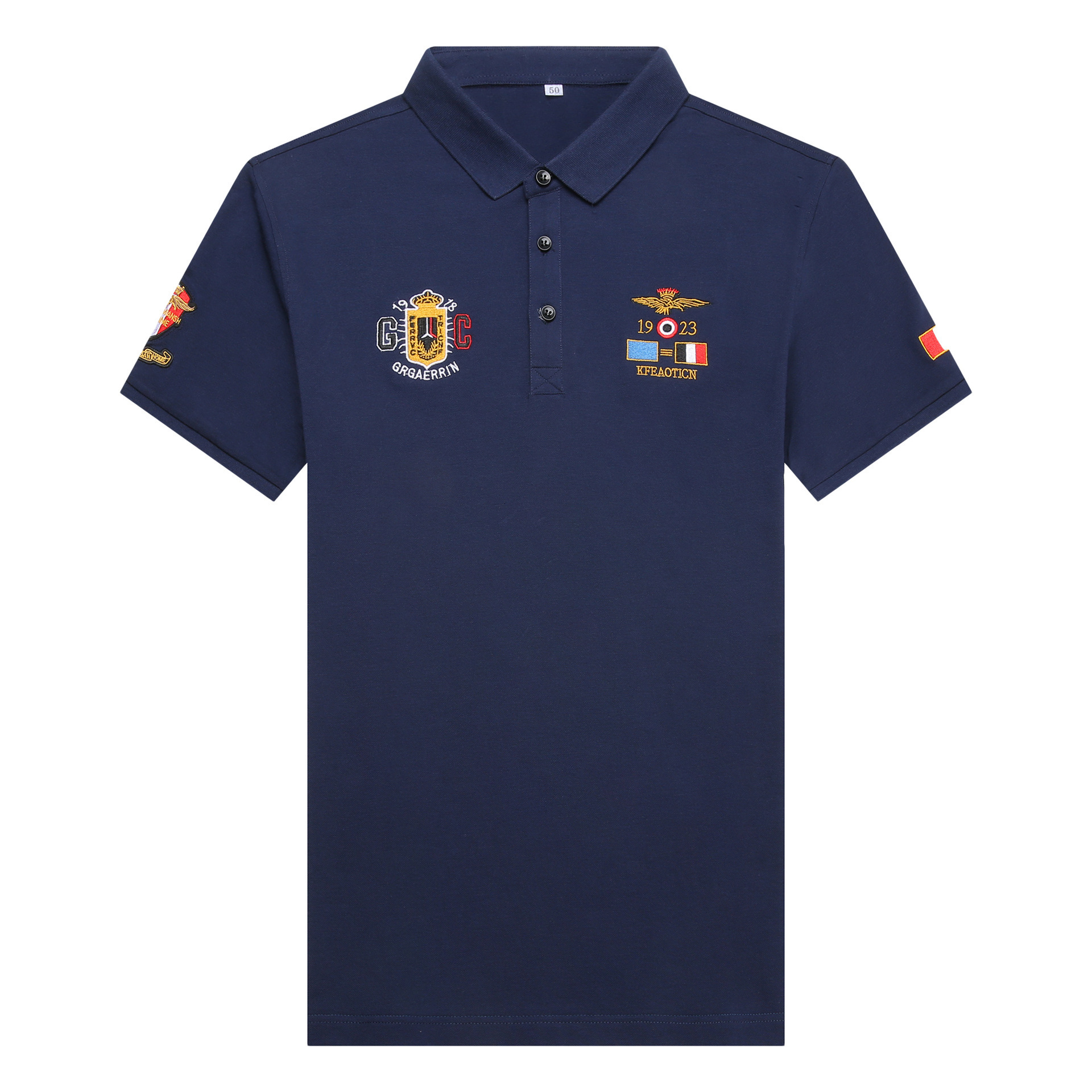 Mercerized Cotton Short-Sleeve T-Shirt For Men Summer New Model, Ice Silk Smooth Fabric, Half-Sleeve, Embroidered Collar Polo Shirt - view 6