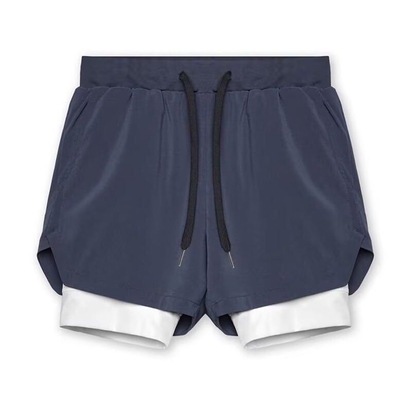 Mens Running Shorts 2 In 1 Fitness Sport Workout Breathable Quick Dry Double Layer Summer Beach Gym Shorts Men 260624 - view 3