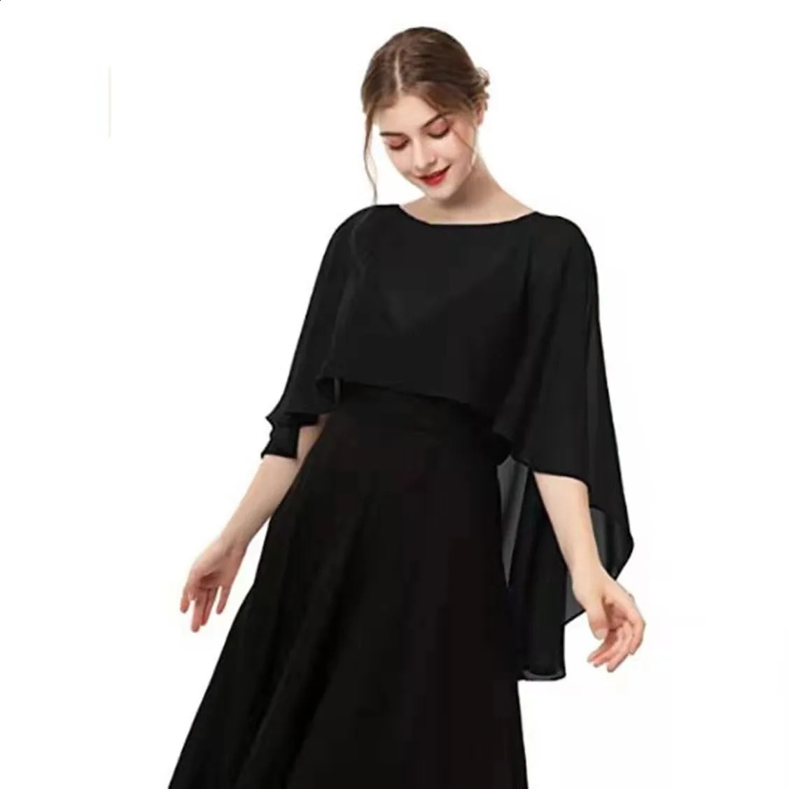 Elegant Chiffon Wedding Wrap for Women Evening Capes Bridal Jacket Accessories 260625 - view 3