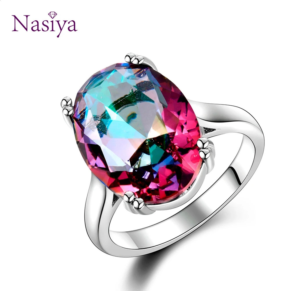 Red Ruby Oval Egg Shape Gemstone S925 Silver Wedding Rings For Women Bridal Fine Jewelry Engagement Bague Accessories 260625 - view 7