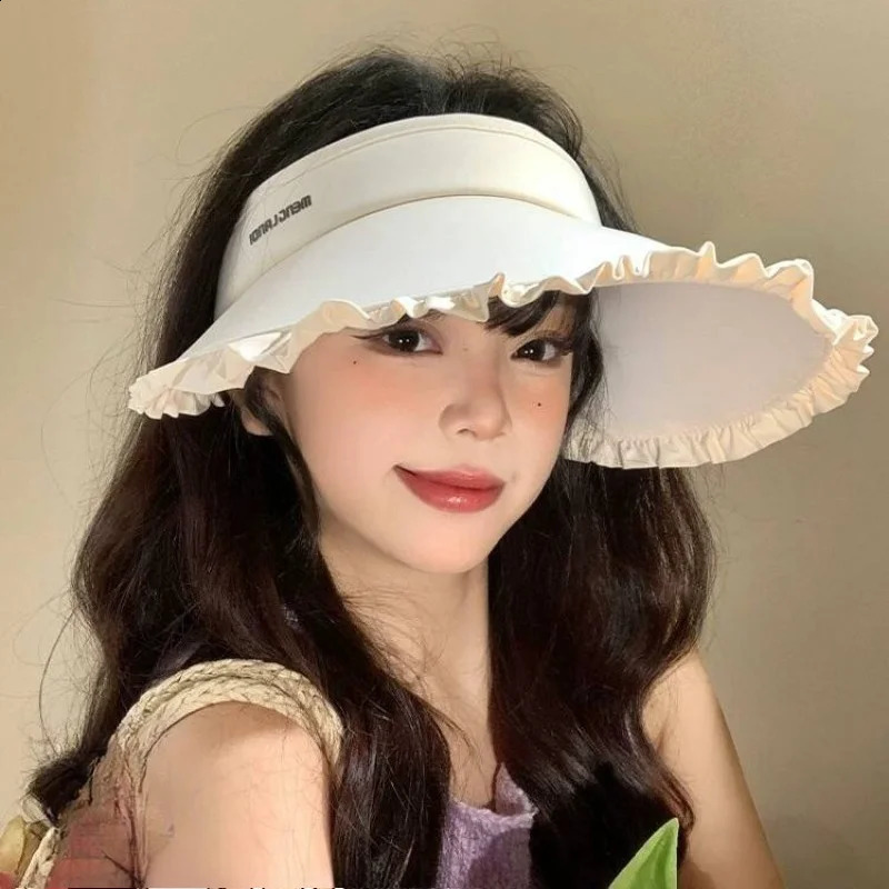 Summer Sun Proof Cap Outdoor Cycling Sun Hat Lady Big Brim Uv Proof Sunshade Hat Empty Cap Ponytail Hat Collapsible Hat 260625