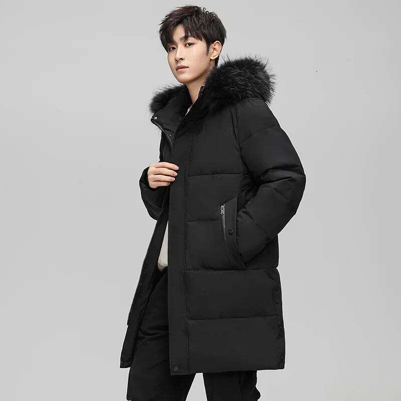 Windproof Warm Leisure Long Feather Couple Outdoor Mountaineering Camping High quality Comfortable Versatile Down Jacket W260626 - view 7