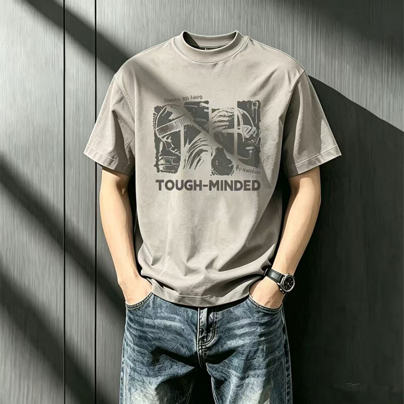 Baleno American Retro Style Men's Short-Sleeve T-Shirt, Summer Youth Heavy Cotton Loose Fit Large Size Half-Sleeve X - view 5