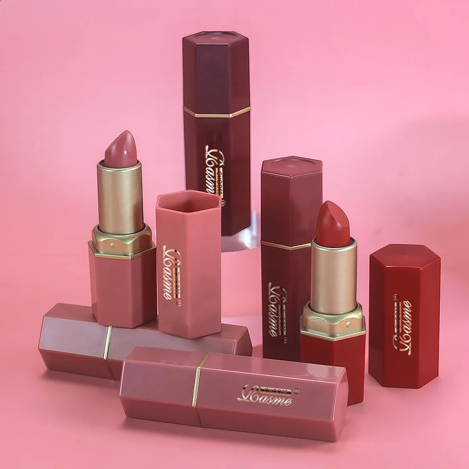 6 Colors Gold Bar Tube Lipstick Matte Texture Pearlescent Glitter Velvet Lipstick Valentines Day Gift 6PCS 260626 - view 6