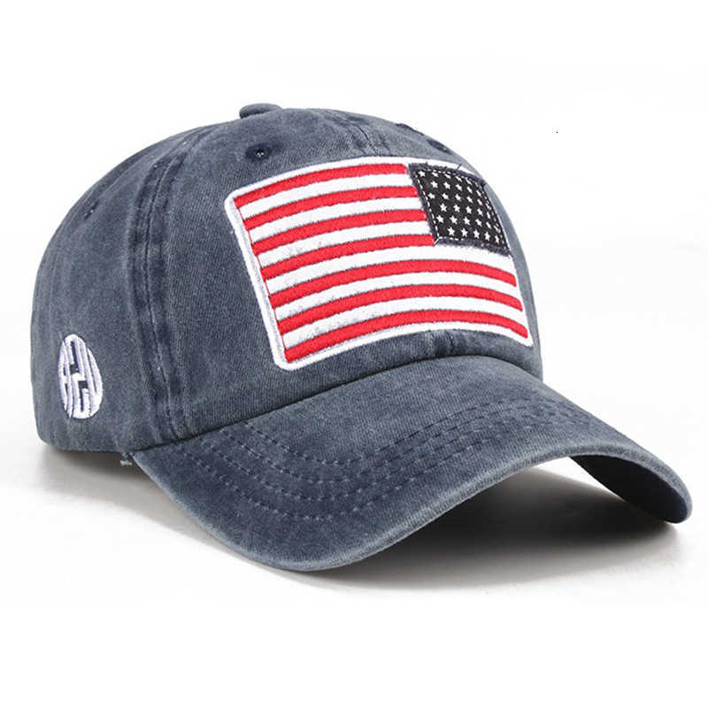 USA Baseball Flag Embroidery Washed Distressed Sports Hat Adjustable Sunscreen Dad Hats For Women Men M260626