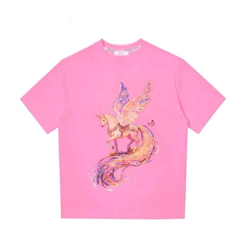 Spring New Style Pegasus Pattern Niche Trendy Brand Loose Business Short-Sleeve T-Shirt, Stylish High-End Top For Both Men And Women - view 3
