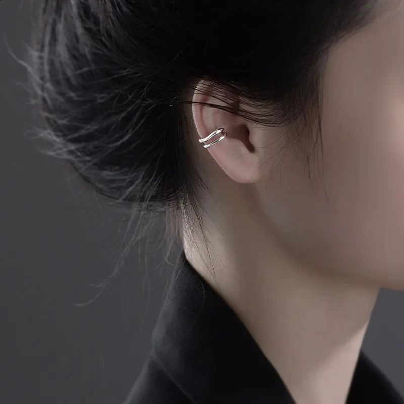 1Pc Ear Cuff Earrings NonPiercing Double Layer Clip Earring for Women Cartilage Simple Y2K Jewelry 2025 260623 - view 4