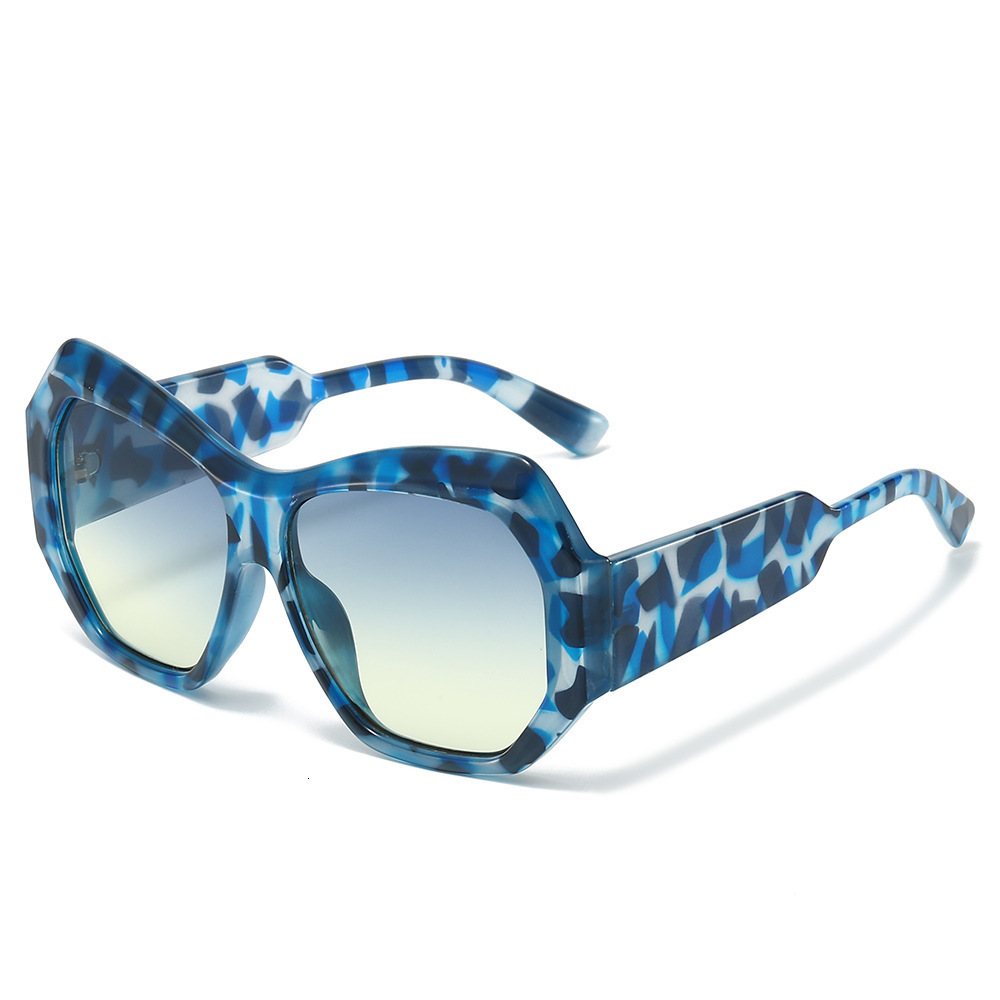 2026 Rectangular Large Frame Fashion European And American Style Unique Ins Colorful Versatile Casual Unisex Sunglasses - view 5