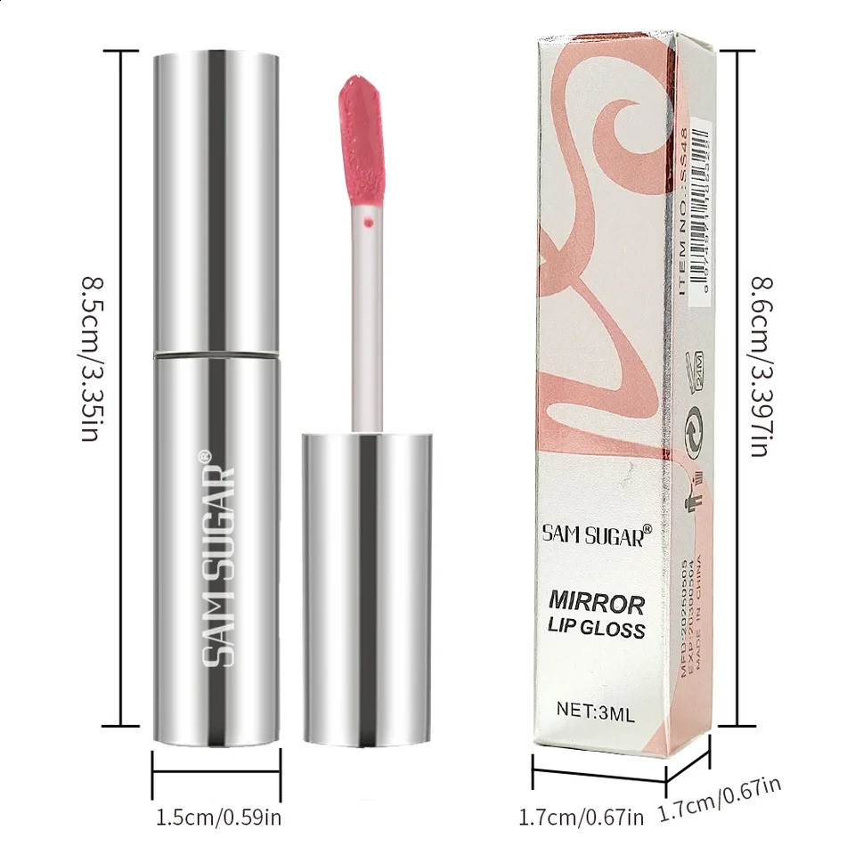 High Shine Lip Gloss Waterproof Smudge Proof Extended Wear Hydrating Raspberry Flavor Colorfast Lip Glaze 260626 - view 7