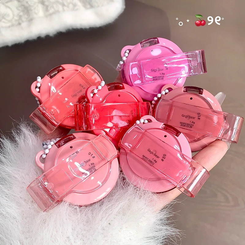 Matte Rose Purple Blush Cream Lip Cheek Multi-Use Lip Mud Lipstick Monochrome Blusher Brightening Face Easy Color Rouge Makeup 260625 - view 5