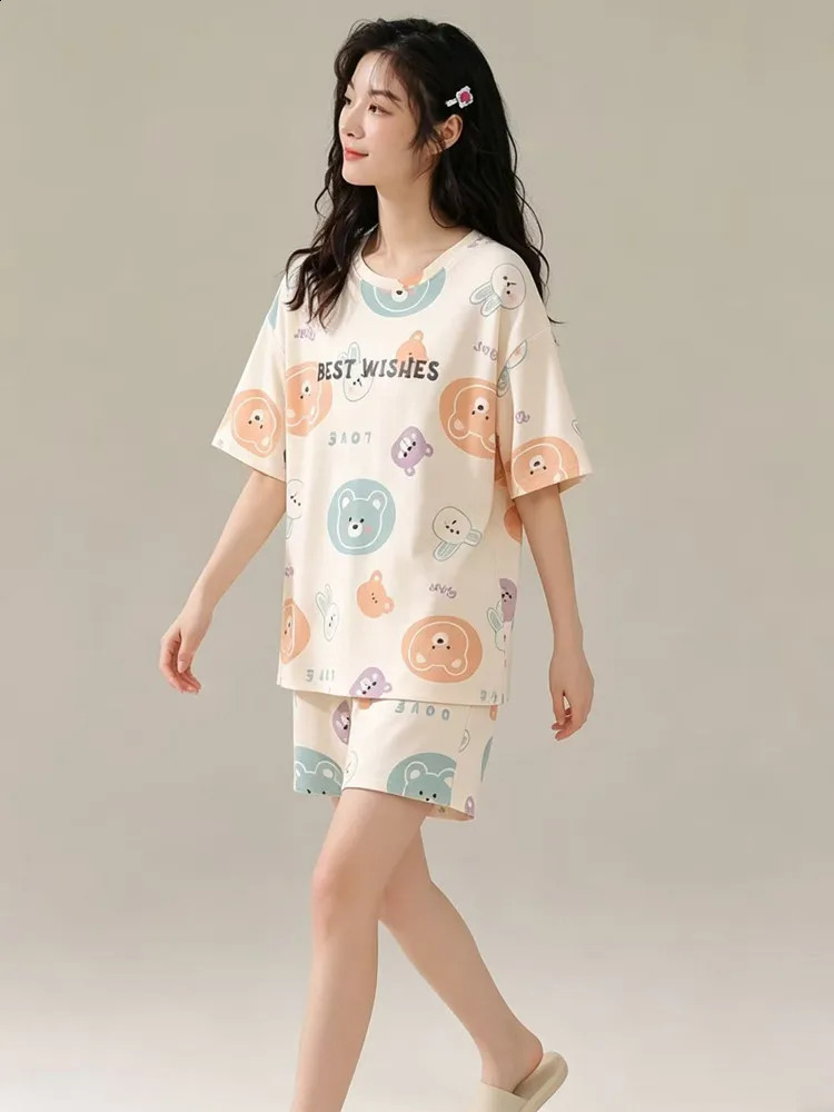 Sleepwear Set Women Short Pajamas for Womens Summer Pajama Sets Pijama Woman Home Wear Panties Sleep Lounge 260625 - view 3