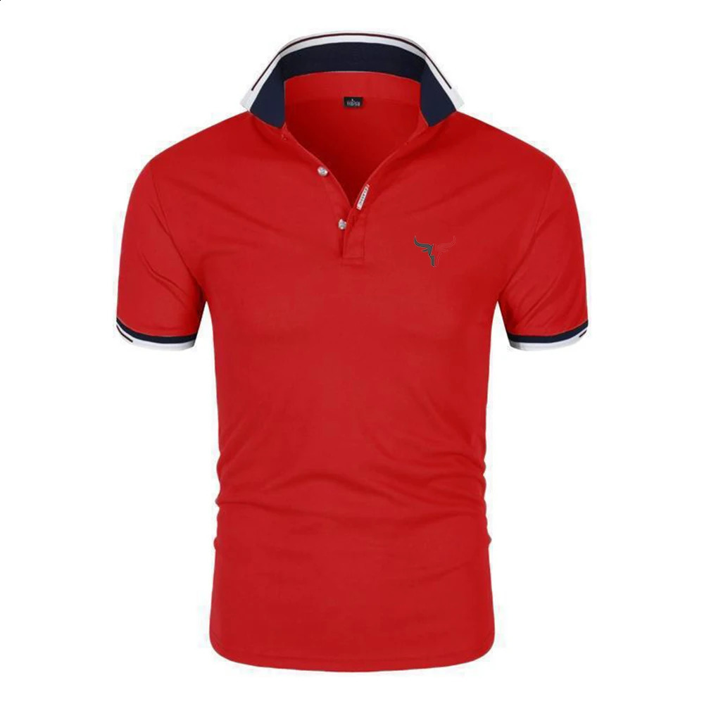 2026 Men Sport Bull Pattern Sixcolor Polo Shirts Stand Collar Breathable Tshirt Summer Fashion Short Sleeve 260625 - view 7