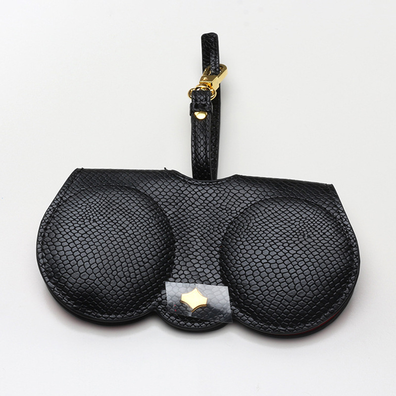 New Snake-Print Sunglasses Case - PU Leather Portable Creative Fashion Sunglass Holder with Magnetic Clasp for Anti-Slip and Dustproof Sunglasses Stor - view 5