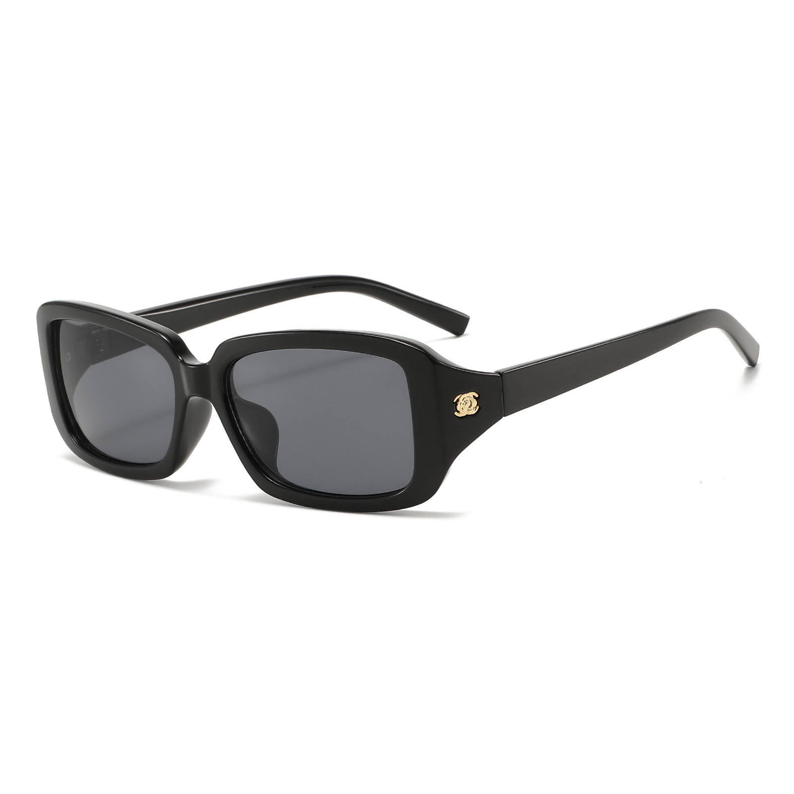 20 New Square Frame Retro Fashion Trend Rectangular High-End Casual Simple Sun Protection Sunglasses - view 3