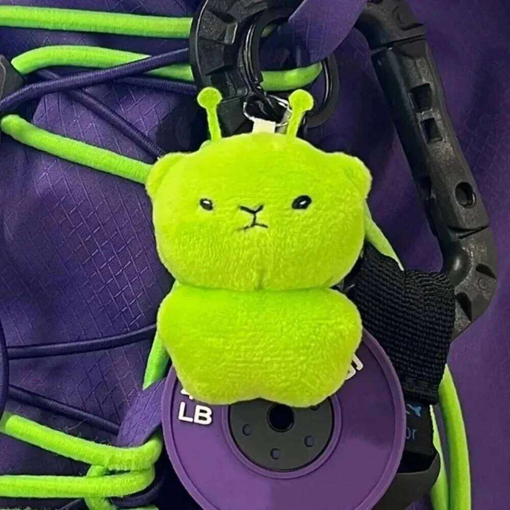 Green Alien Cat Plush Keychains Mini Galaxy Style Furry Pendant for Couples Cute Cartoon Handbag Backpacks Key Chain Decor Gifts 26Y0626 - view 6
