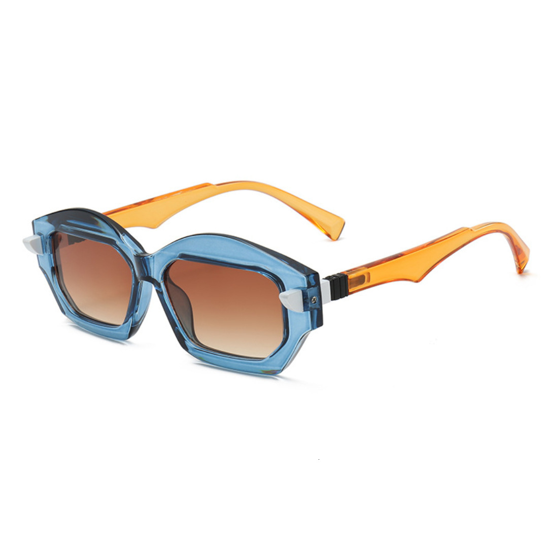 Niche Retro Sunglasses Men, Fashionable Avant-Garde Polygonal Sun Glasses, Stylish And Unique Trendy Glasses For Women - view 6