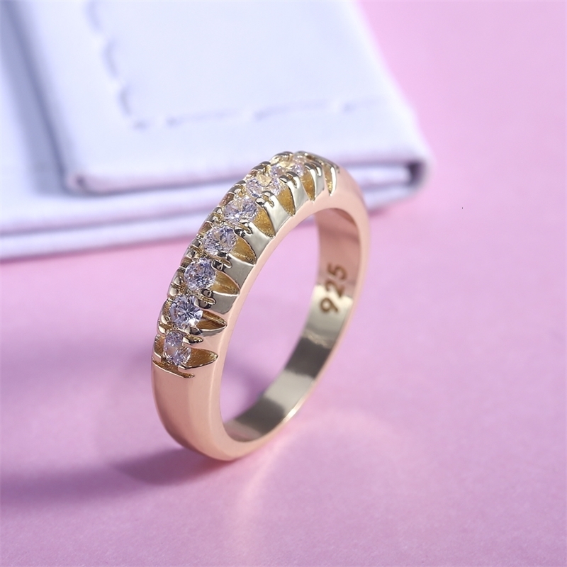Huitan Golden Color Sproty Casual Style Women Accessories Ring With Tiny Cubic Zircon Stone Middle Finger Rings260603 - view 7