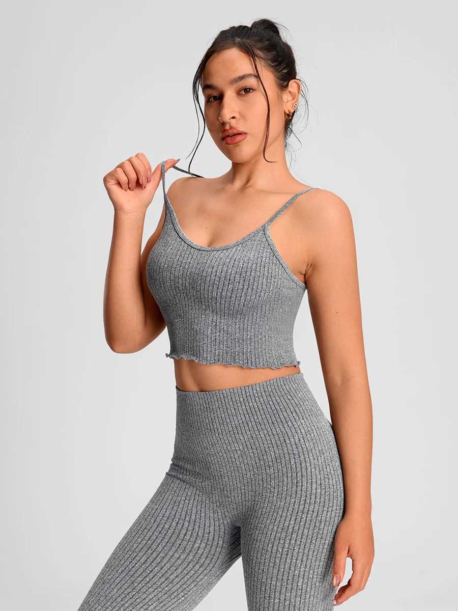 Strappy Tank Tops for Summer Women Vest Sleeveless T-shirts Casual Cami Tops Yoga Tanks Moisture Wicking Seamless Sports Vest M260626 - view 3