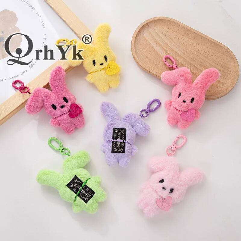 Kawaii Cartoon Rabbit Cute Plush Toys Doll Keychain Creative Backpack Pendant Decoration Kids Children Girls Boys Gifts 26Y0626 - view 6