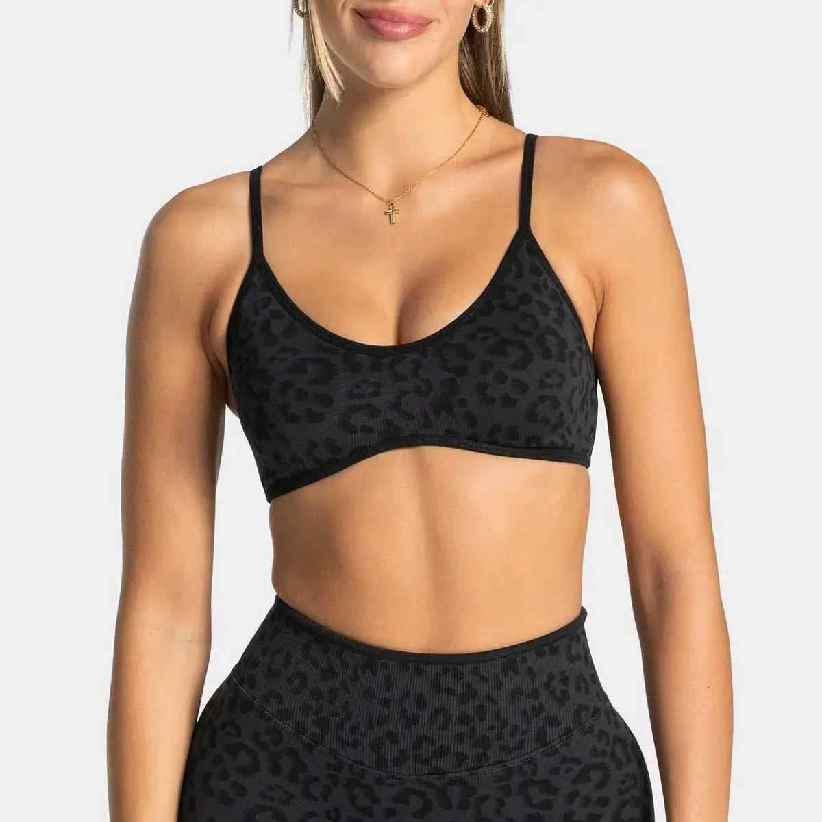 Backless Strappy Sports Yoga Bra Gym Bra Scrunch Push-up Removable Cups Women Workout Clothing Gym Top Halter Sport Bras M260626 - view 6
