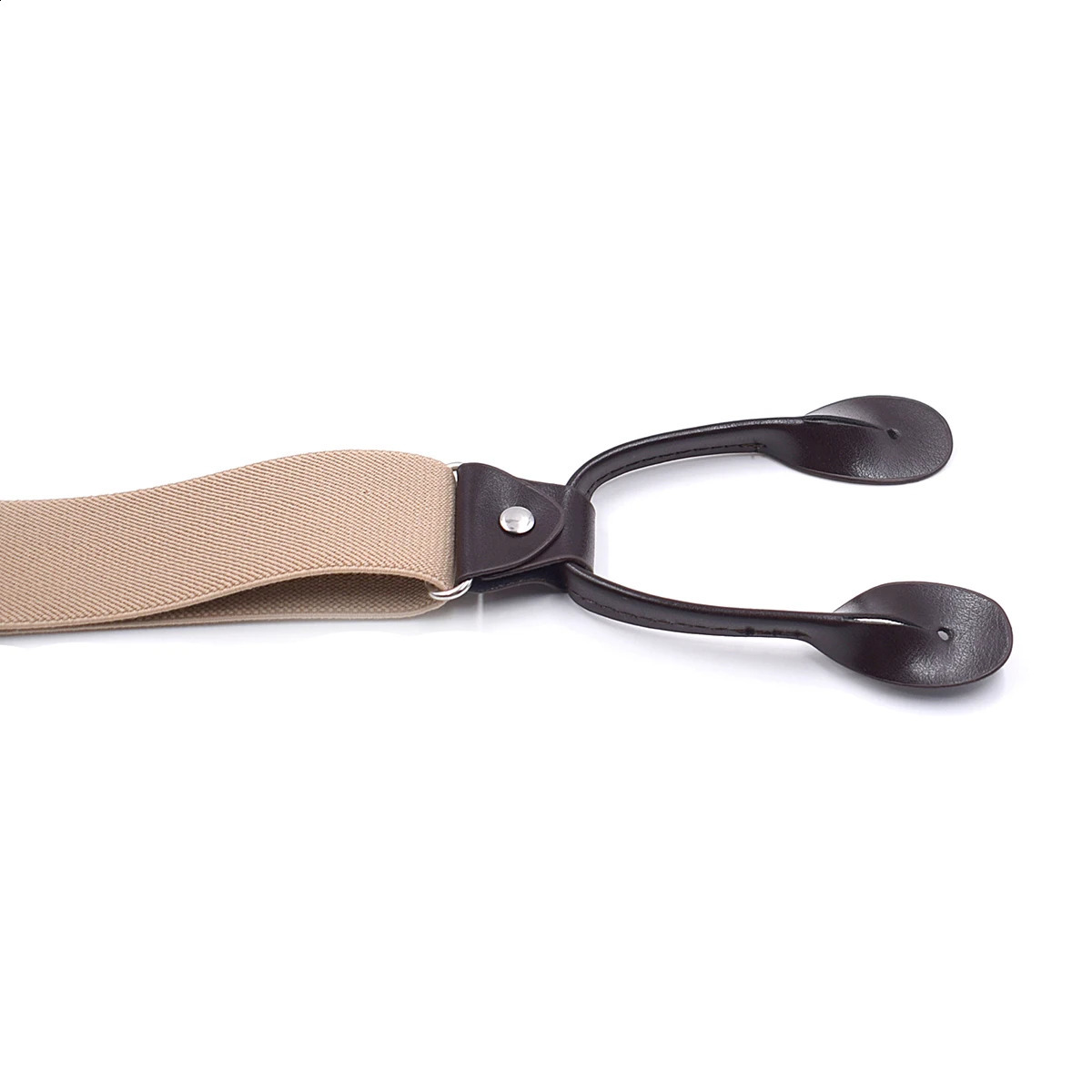 Vintage Suspenders Men Women Adult Leather Trimmed Button End Y Back Adjustable Elastic Trouser Braces Straps Belt Wedding Party 260626 - view 5