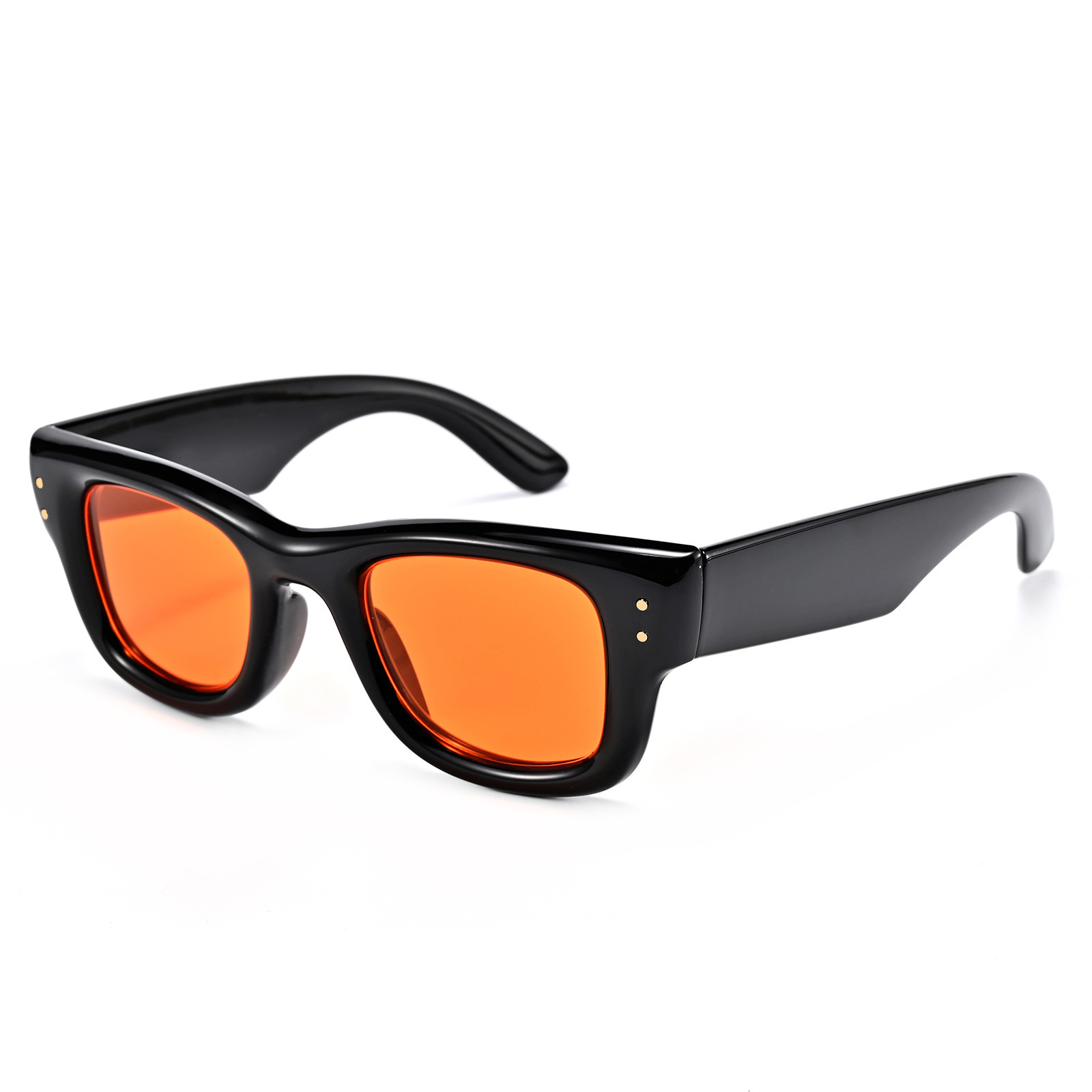 New European American Retro Studded Square Sunglasses, Fashionable Street Style Versatile Glasses For Women, High-End And Face-Slimming Sunglasses - view 4