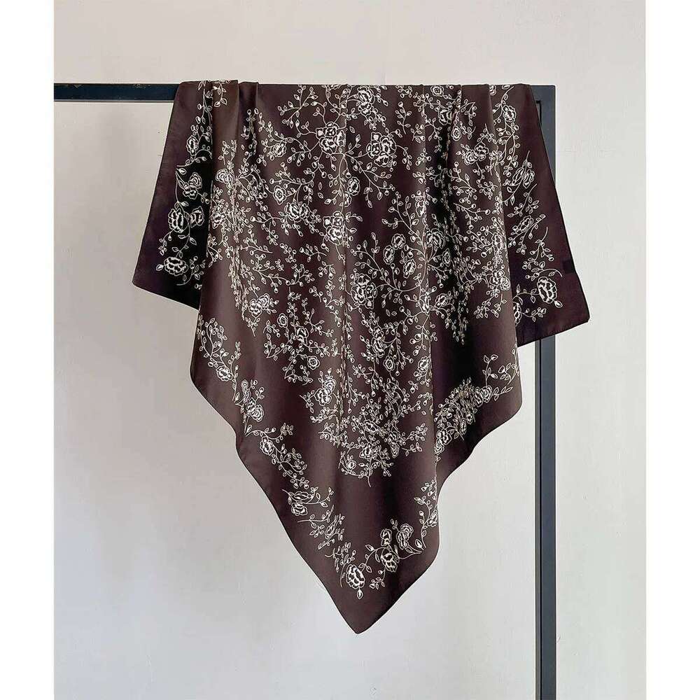 Summer Luxury Brand Square Silk Scarf Women Satin Print Hijab Scarves Pareo Bandana Female Shawl Wrap Headband Foulard 90*90cm 26Y06226 - view 7