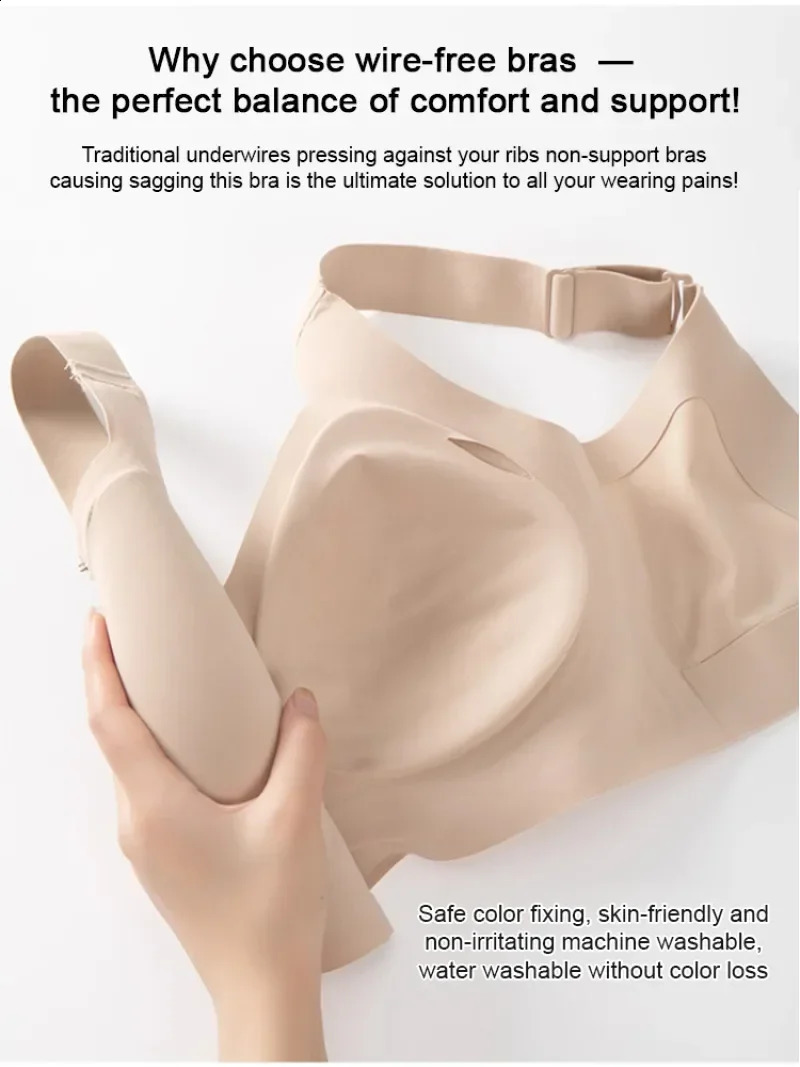 Top RatedWomens SeamlBra Removable Pads WirelBralette Comfortable FullCoverage Ideal for Daily Casual Wear Use 260626 - view 6