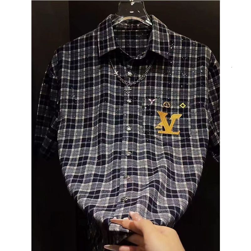 Men's Chinese-Style T-Shirt, Longline Slim-Fit Short-Sleeve Shirt with Figure Embroidery, Feather Decoration, Square Neck, Polyester Casual Top for Su - view 5
