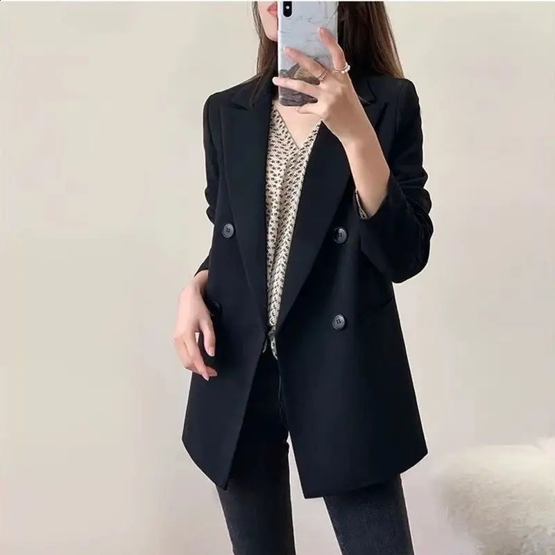 Women Blazer Jacket Korean Chic Long Sleeve Coat Black Office Ladies Suit Loose y ner Clothing Buttons Mujer 260625 - view 7