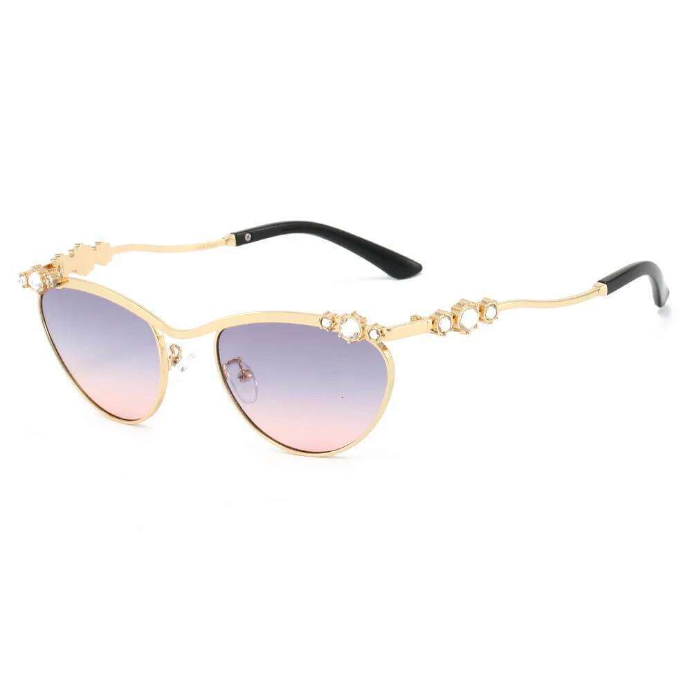 New Luxury Sunglasses Women Rhinestones Cat Eye Ins Party Fashion UV400 Sun Shades 26Y0626 - view 6
