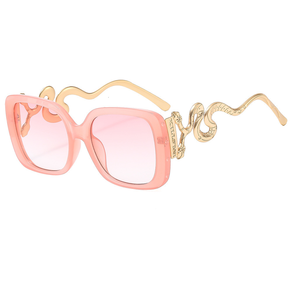 European And American Designers Casual Personalized High-end Luxurious Versatile Dark Gothic Style Sunglasses Retro Snake Sunglasses Metal Frame Sungl - view 4