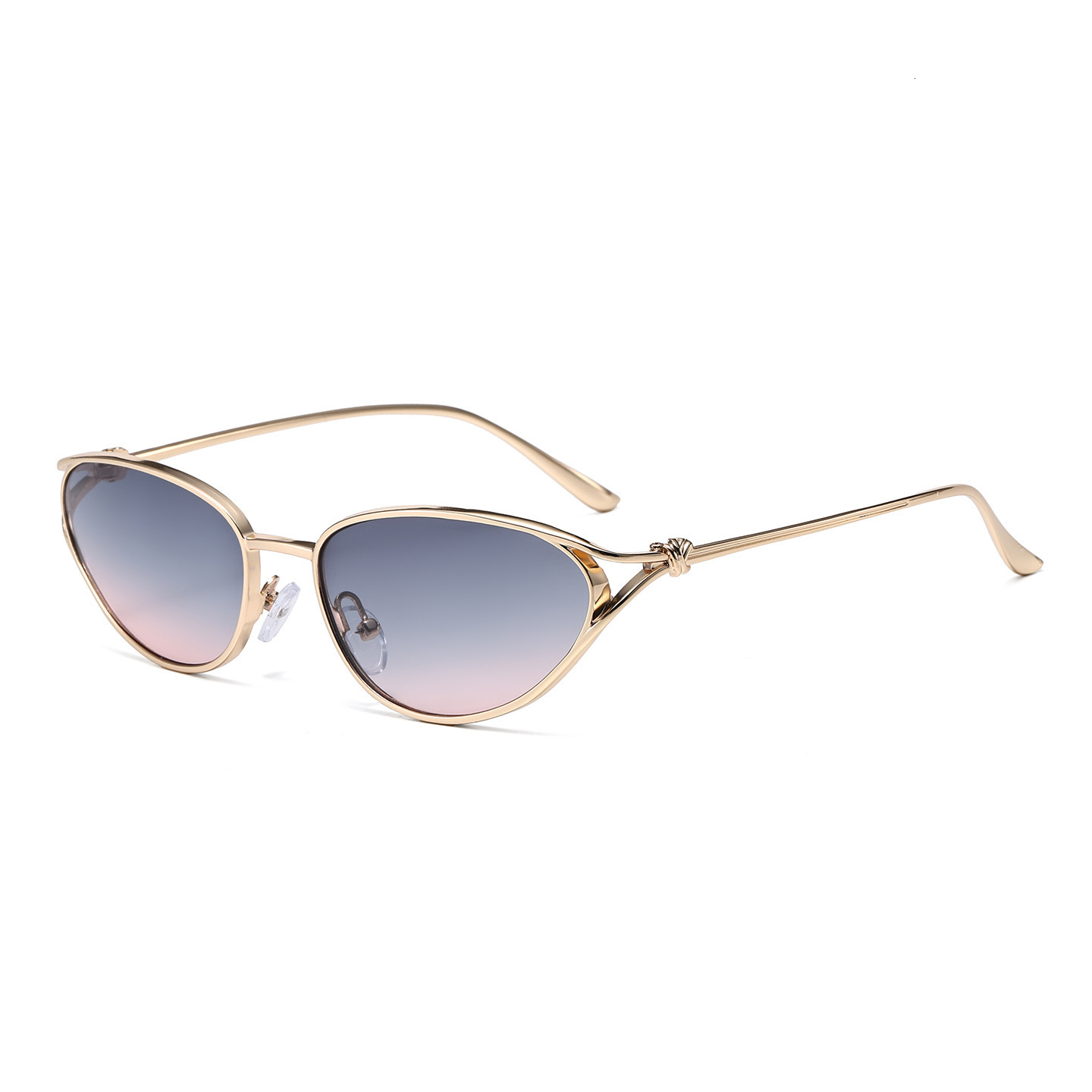 2026 New Small Frame Knot Cat Eye Metal European And American Retro Ins Style Unique Trendy Sunglasses - view 6