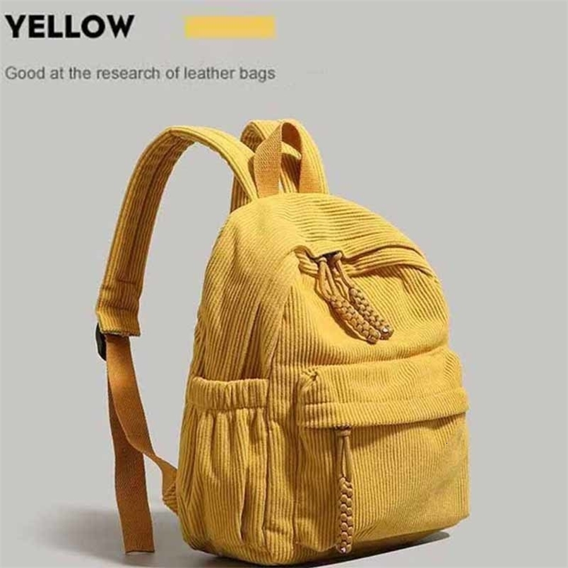 Trendy Womens Multicolor Corduroy Backpack Stylish n for Daily Use Commute Outings Practical Versatile Fashion Bag y260615