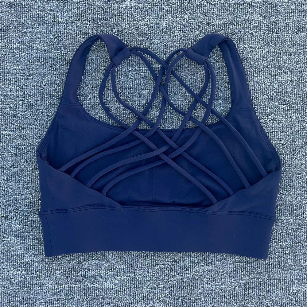 Womens Fitness Sports Bra Anti-Sweat Fitness Top Women Yoga Bra Shockproof Crop Top Cross Back Sport Bra Gym Workout Top 260626 - view 4
