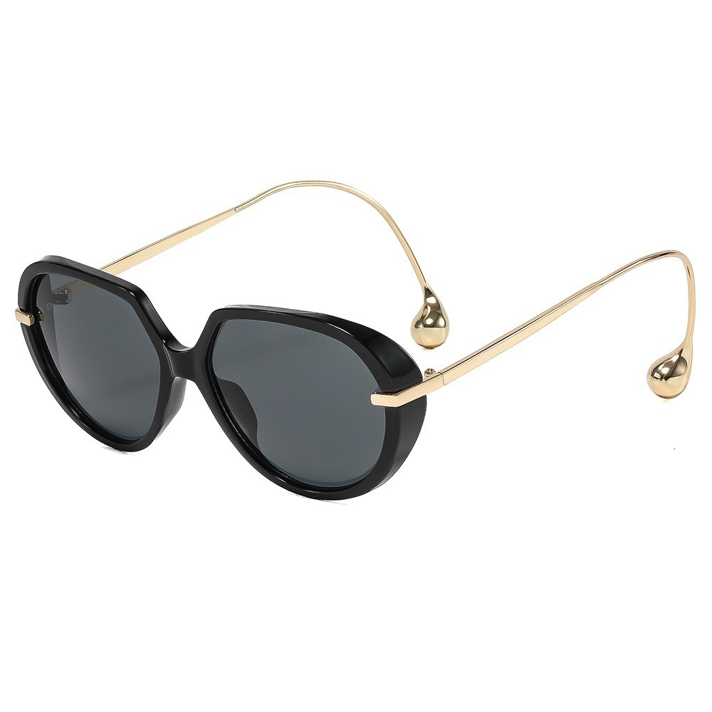 20 European American Style Unique Large Frame New Model With Drop Earrings And Metal Temples Versatile High-End Women's Sunglasses
