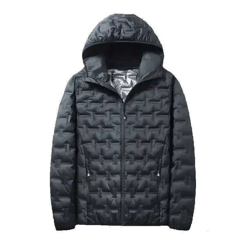 Men Graphene Down Winter Solid Color Lightweight Short Coat Casual Outdoor Puffer Jacket J260626 - view 5