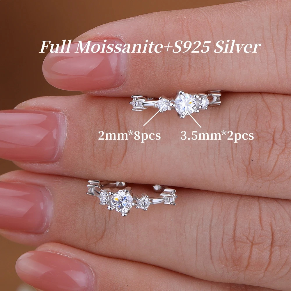 NKHOG Full Clip Earring For Women S925 Silver Fashion Lab Diamond Wedding Party Ear Gift 18K Plated Fine Jewelry 260623 - view 6
