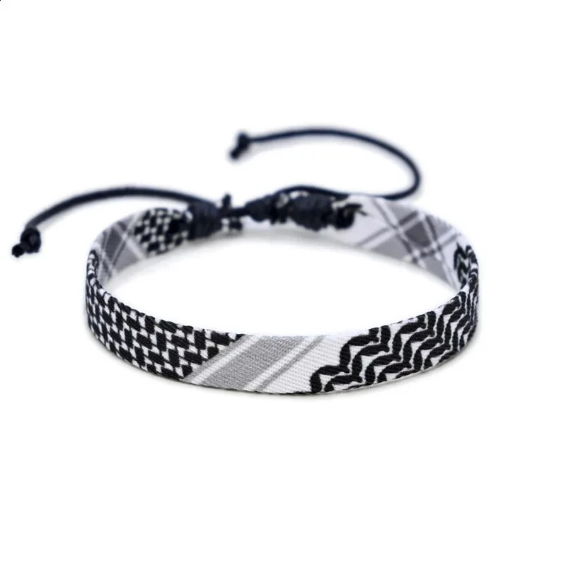 Multicolor Weave Kufiya Patterns Bracelets Handband Traditional Arabic Hand Rope 260617 - view 6