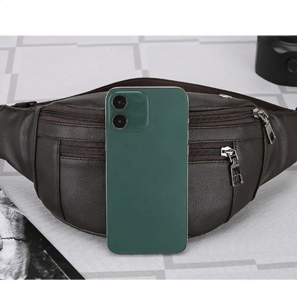 Multifunctional Crossbody Cash Wallet Outdoor Business Sporting Pack Waterproof Synthetic Leather Waist Bag for Men 260626 - view 6