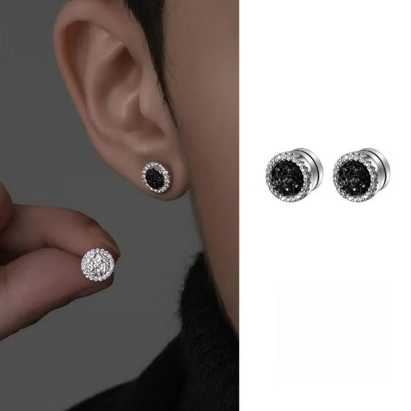 2Pcs y Crystal Black Blue and White Color Magnetic Ear Clips Non Piercing Stud Wedding Jewelry Accessories For Women 260623 - view 1