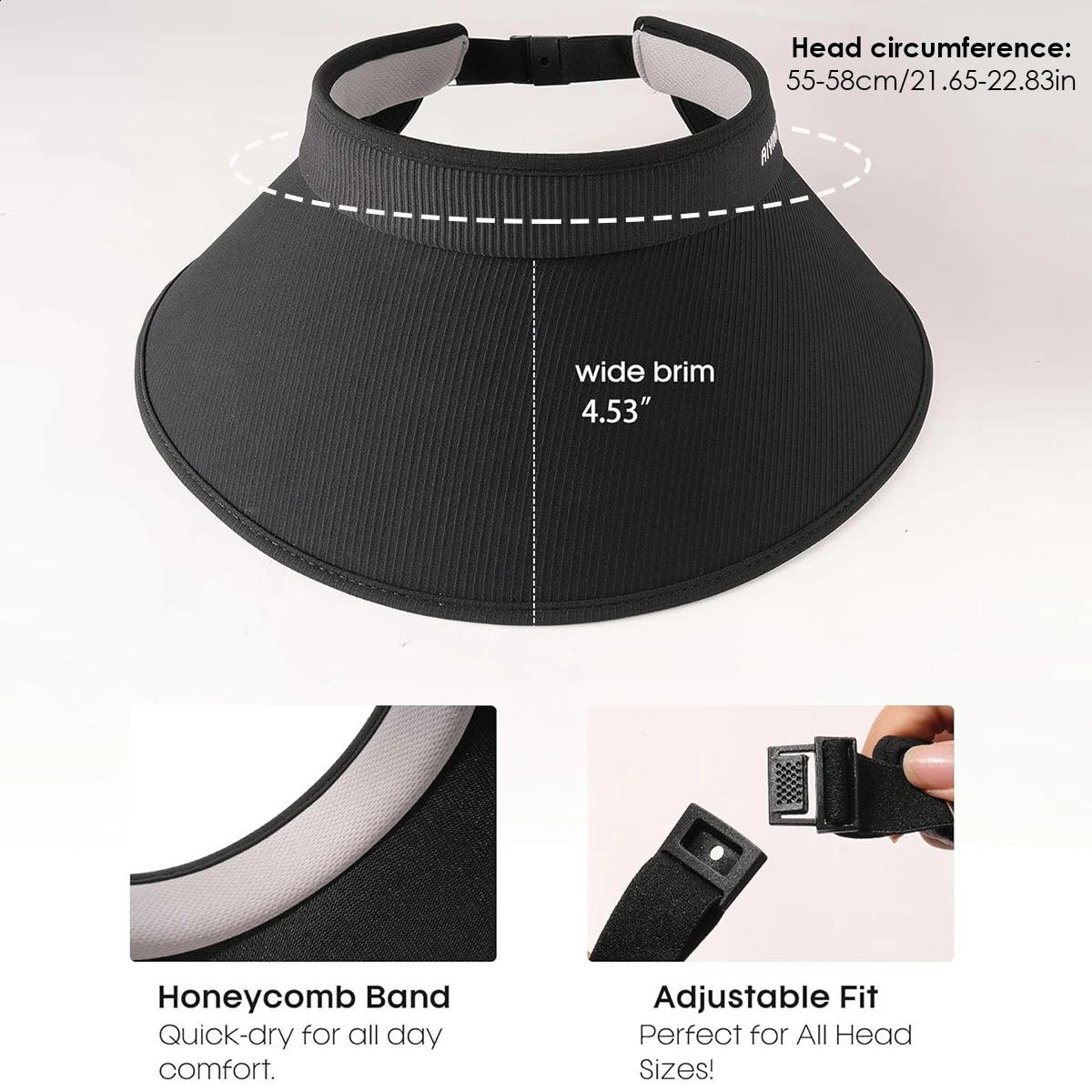 Unisex Wide Brim Foldable UV Protection Sun Hat for Man Women Large Floppy Beach Cap with Letter n Outdoor Summer Sunshade 260625 - view 4