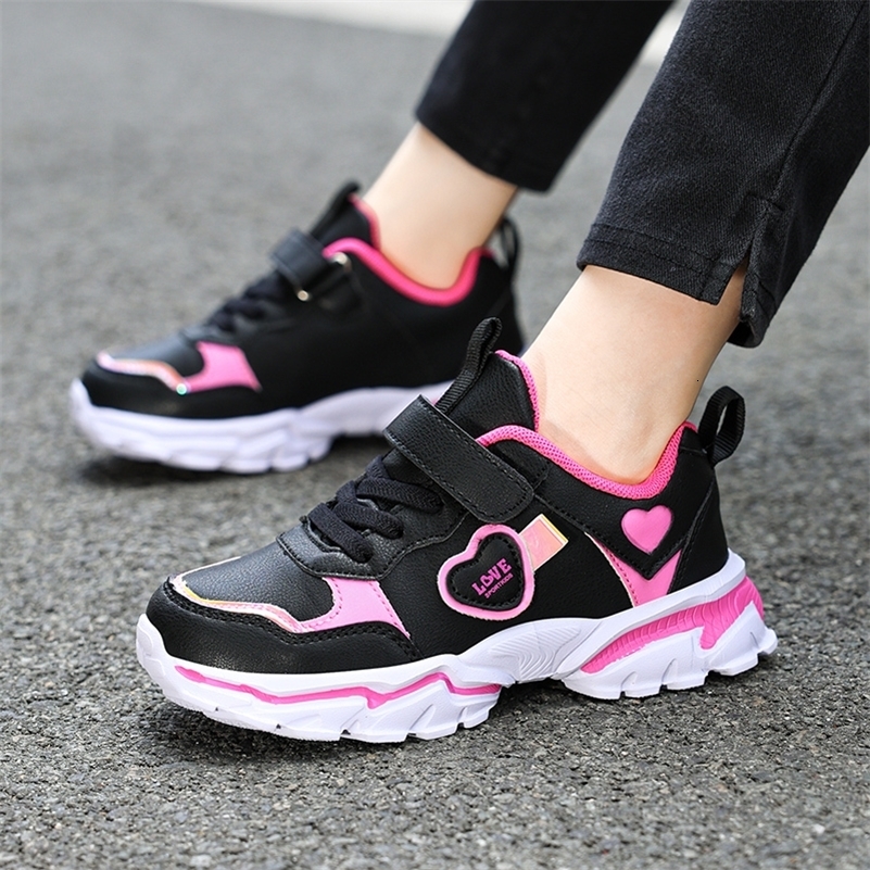 Girls autumn and winter sports shoes anti slip leather surface elementary school students spring outdoor shoes middle-aged 260617 - view 7