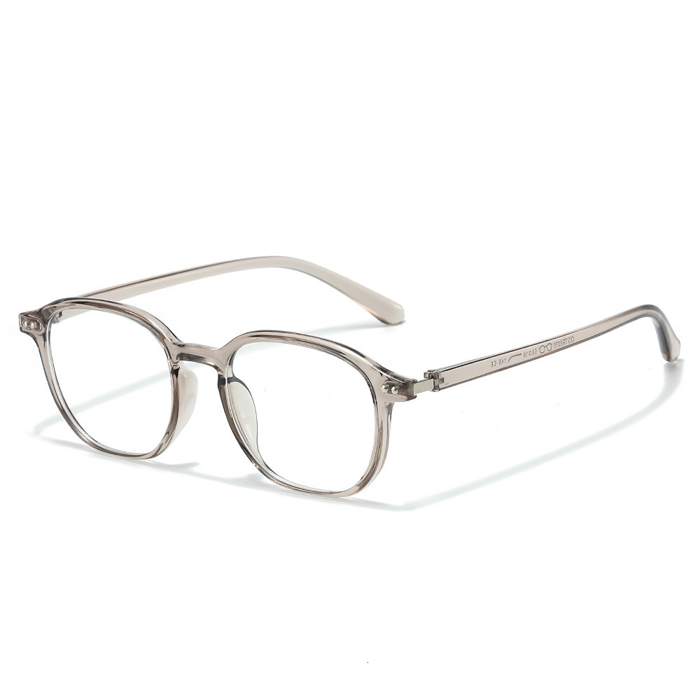 New Korean-Style Ultra-Light Tr90 Square Frame Glasses Men And Women, Suitable For Wearing Without Makeup, Can Be Fitted With Prescription Or Blue Lig - view 4
