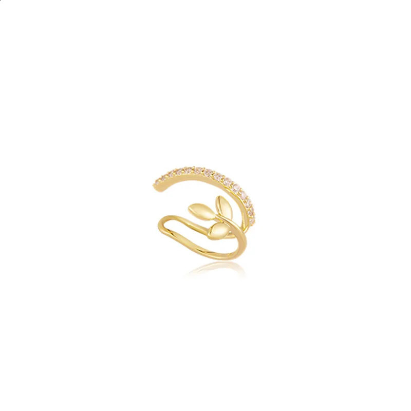 Hollow Zircon Star Double Layer Ear Clip For Women Gold Color No Piercing Cartilage Earring Party Jewelry Gifts 260623 - view 7