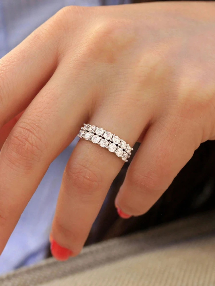 14ct Diamond Ring for Women 925 Sterling Sliver Wedding Engagement Daily Wear Fine Jewelry260624 - view 5