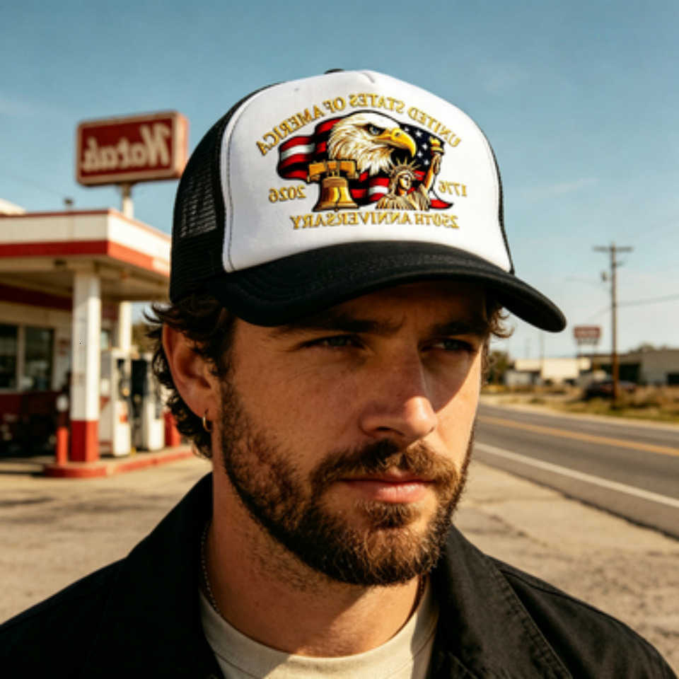 250th Anniversary USA Hat ABLEEmbroidered Patriotic Baseball 1776-2026 Independence Day Adjustable Hat for Men Women M260626 - view 1