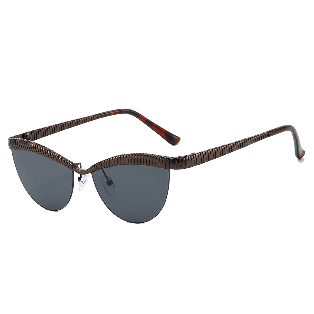 2026 New Cat-Eye Metal European And American Style Unique Internet Celebrity Ins Large Frame Fashion Sunglasses For Women - view 6